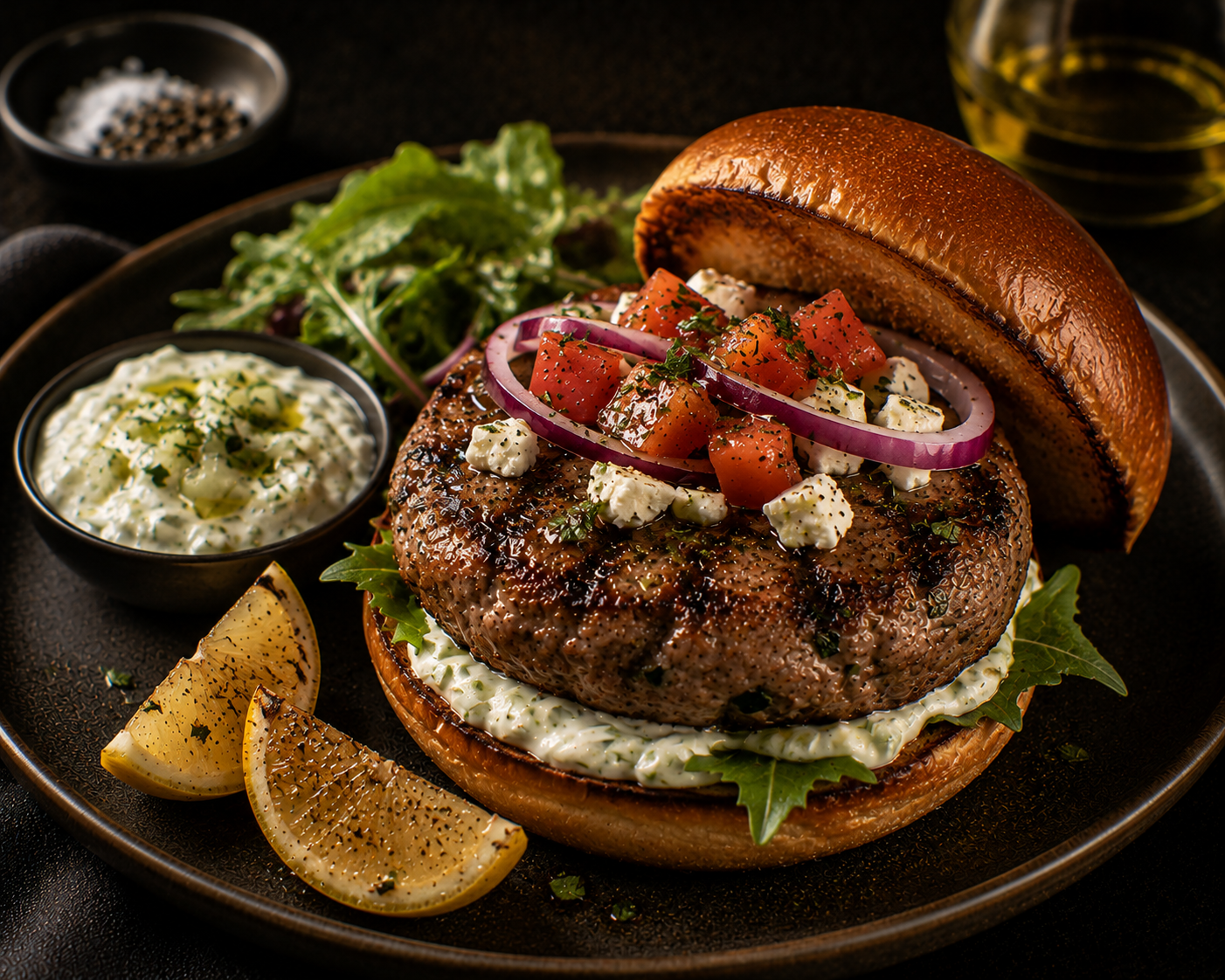 Greek Lamb Burgers