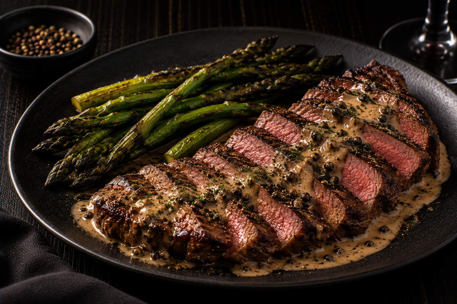 Grilled Steak au Poivre