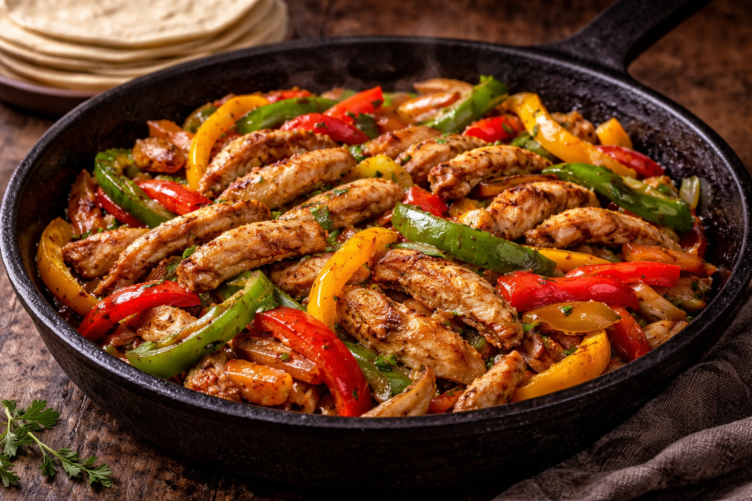 Stove-top Chicken Fajitas