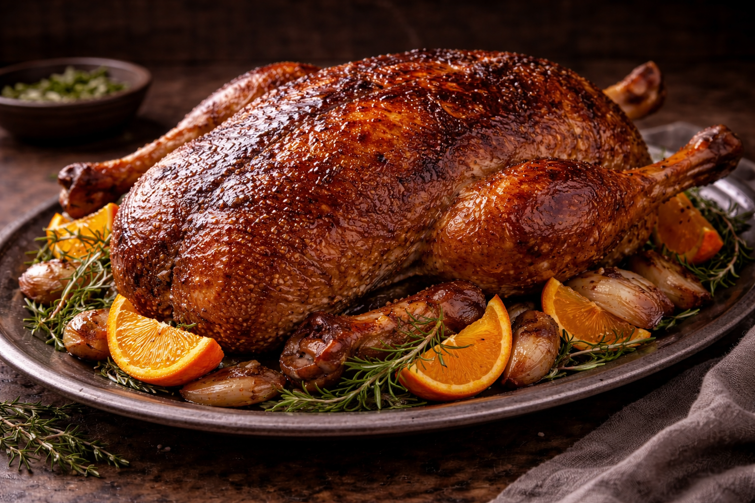 Roast Goose with Burgundy