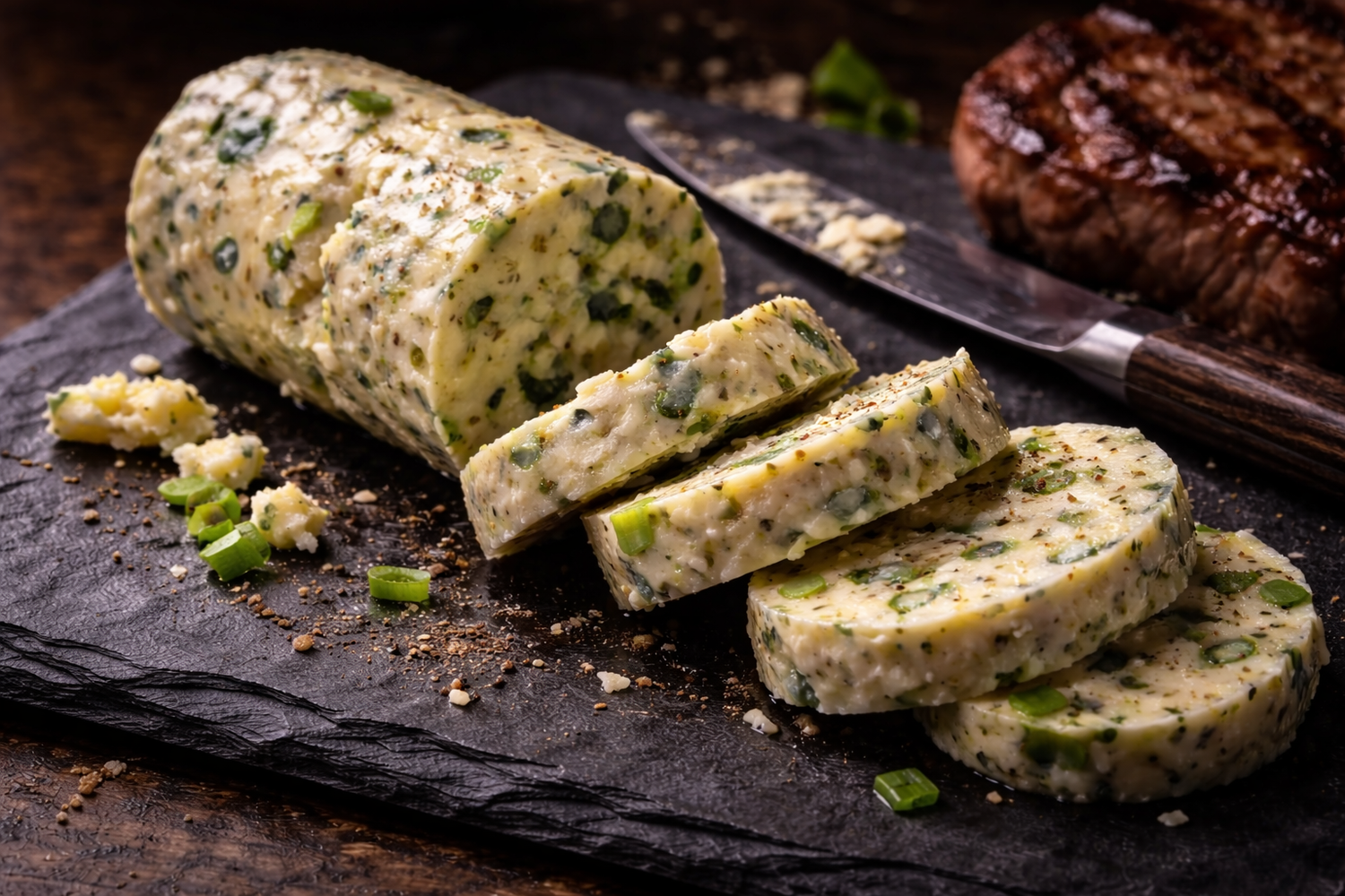 Gorgonzola Scallion Compound Butter