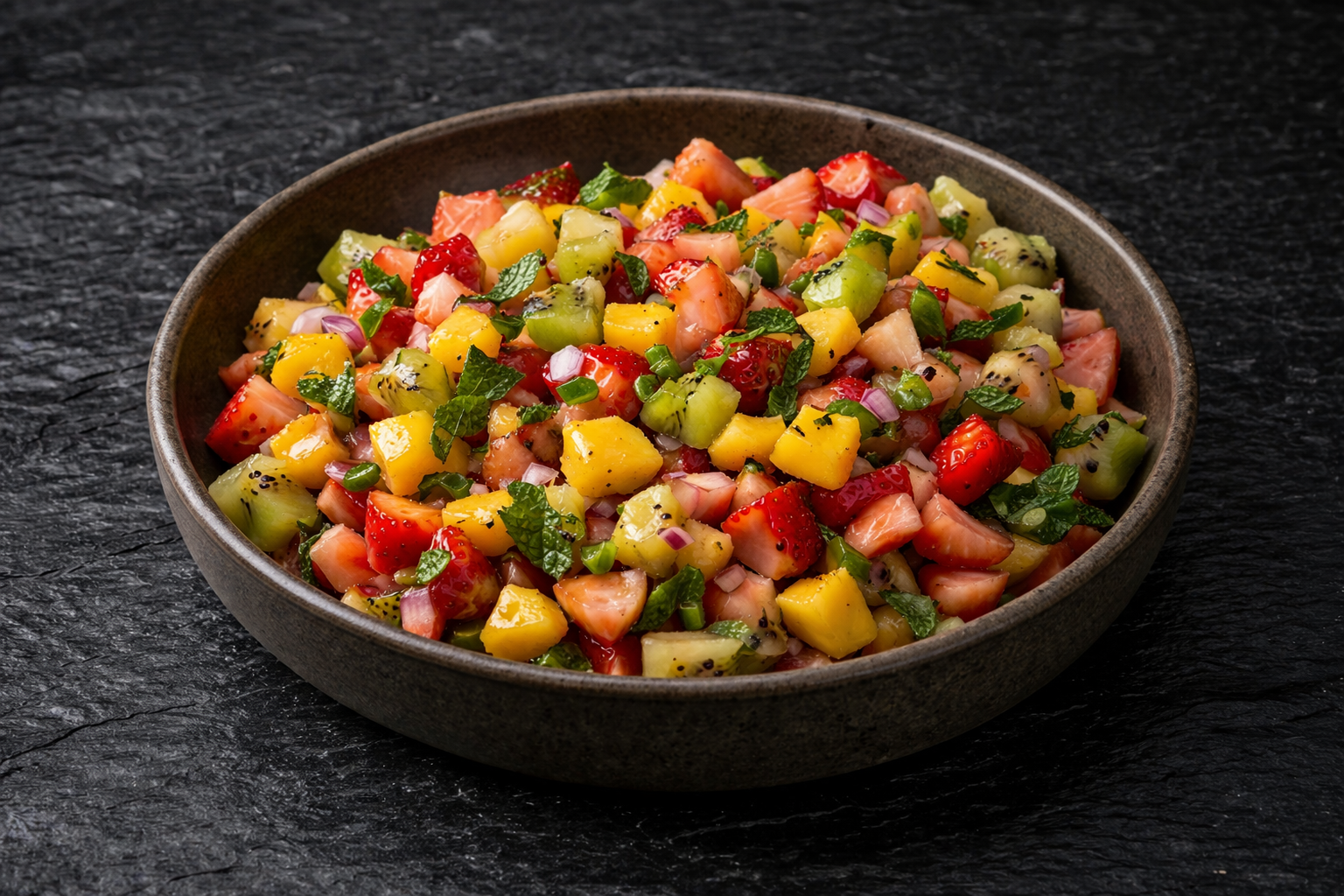 Minted Summer Fruit Salsa
