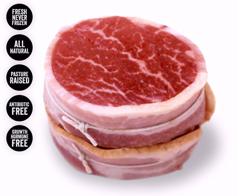 Bacon-Wrapped All-Natural USDA Prime Tenderloin Steak