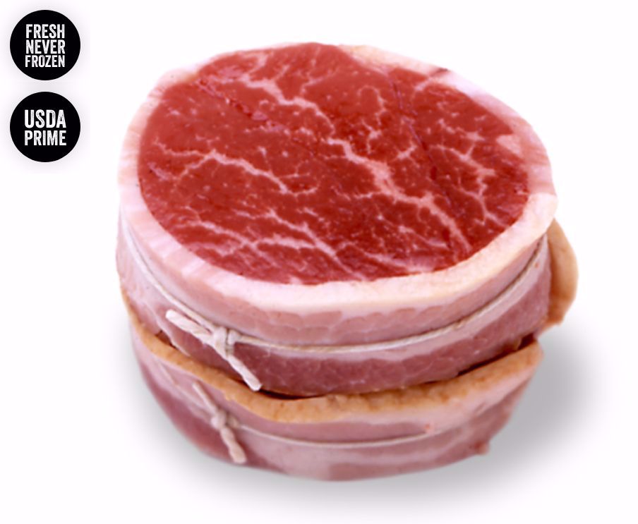 Bacon-Wrapped USDA Prime Tenderloin Steaks