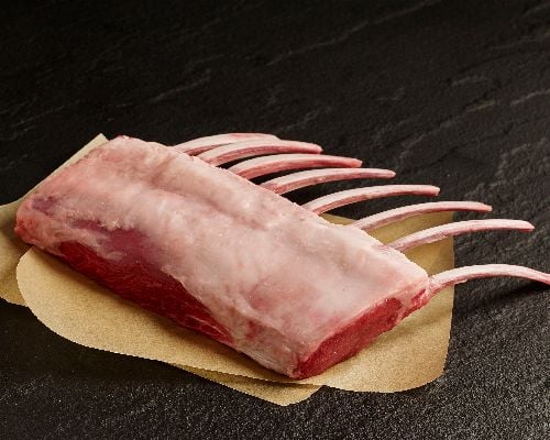 Frenched Rack of Lamb with Herbs and Bread Crumbs