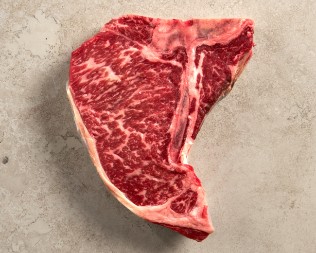 T-Bone for Two with Mushroom Sage Sauce