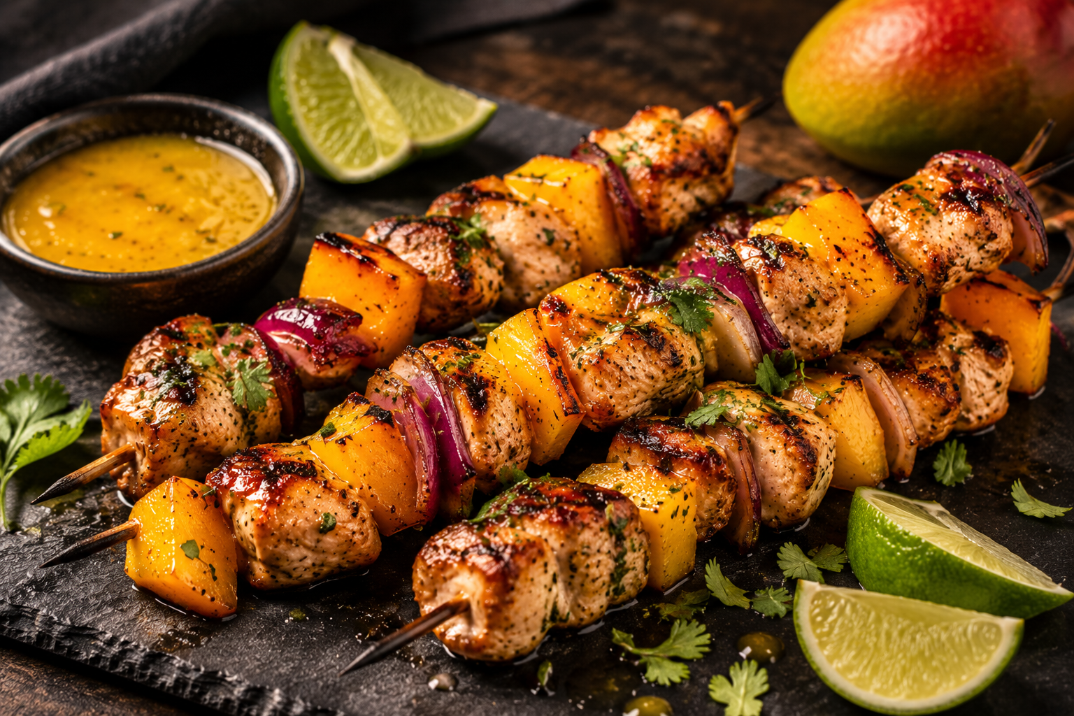 Chicken-Mango Shish Kabobs