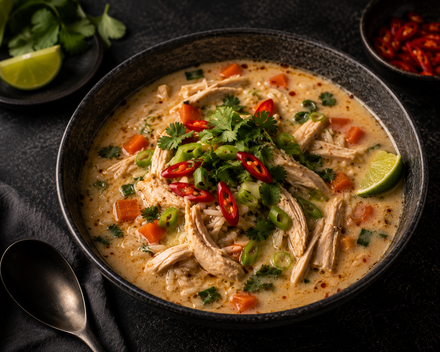 Thai Chicken and Rice Soup