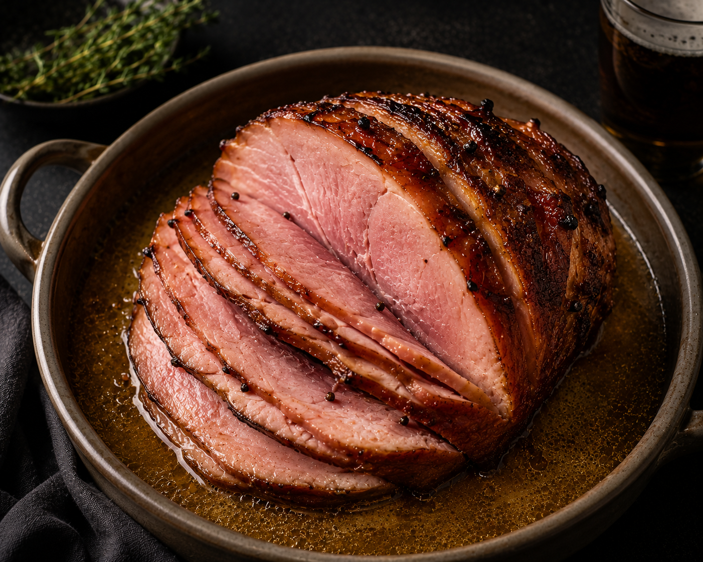 Baked Ham with Beer