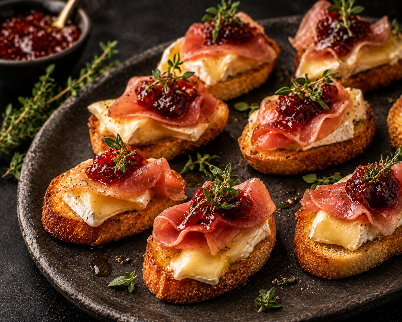 Ham and Brie Canapés