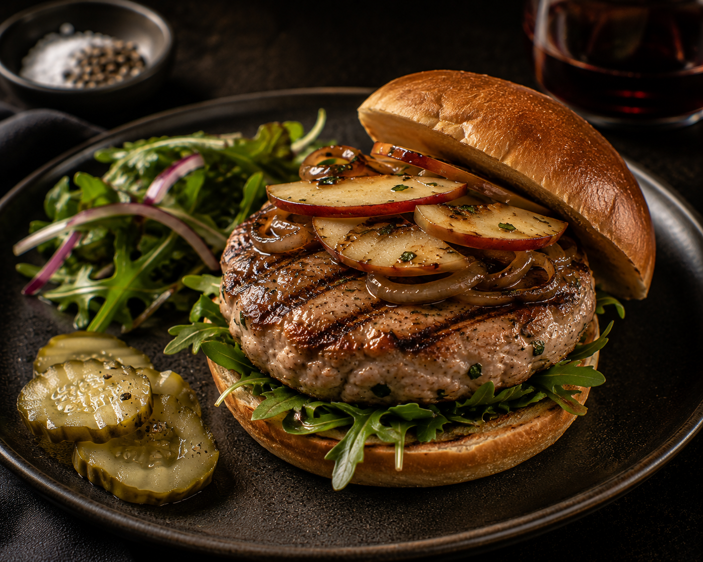 Turkey-Veal Apple Burgers