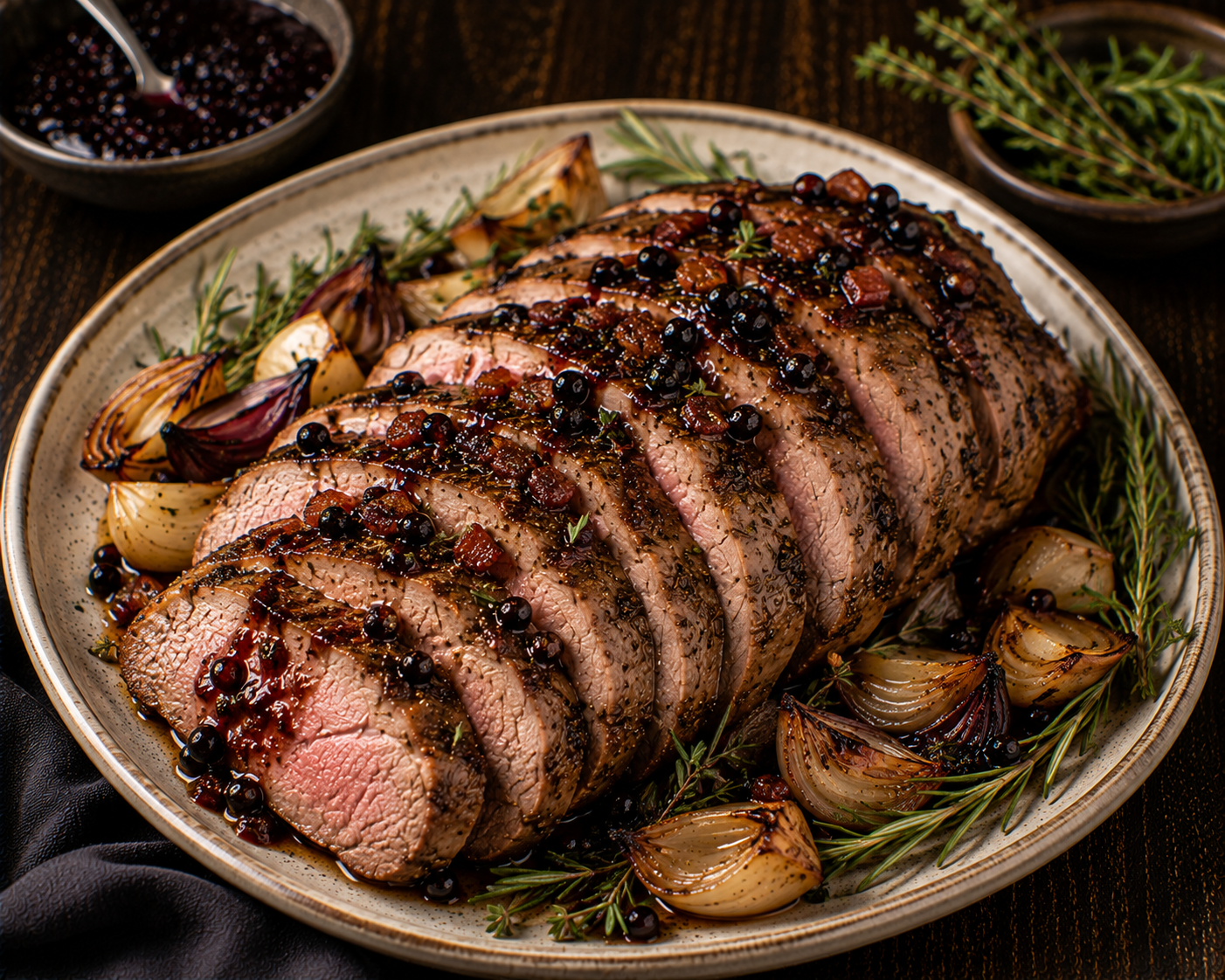 Roasted Leg of Lamb with Currant Jelly
