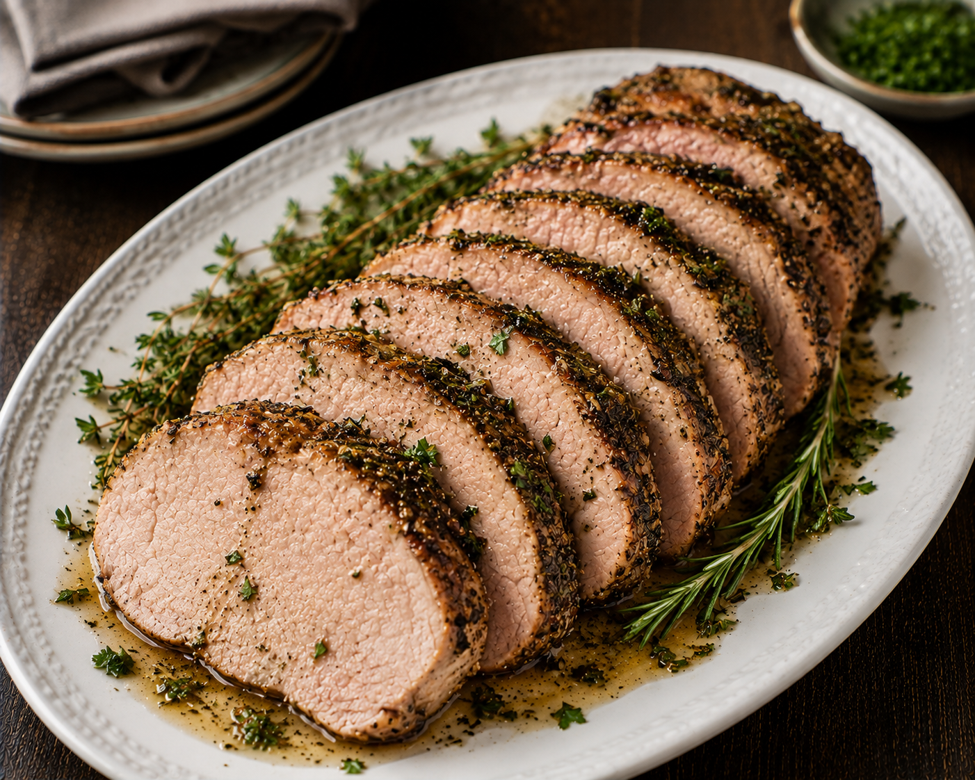 Roasted Loin of Veal Fine Herbs