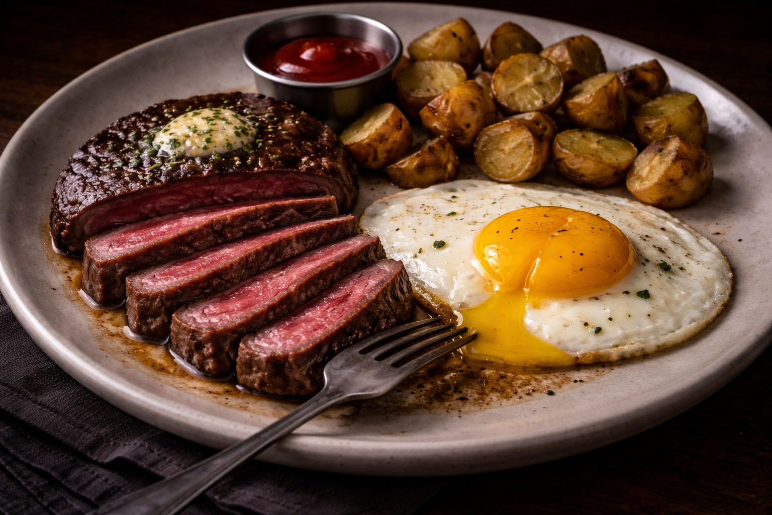 Steak and Eggs for Two