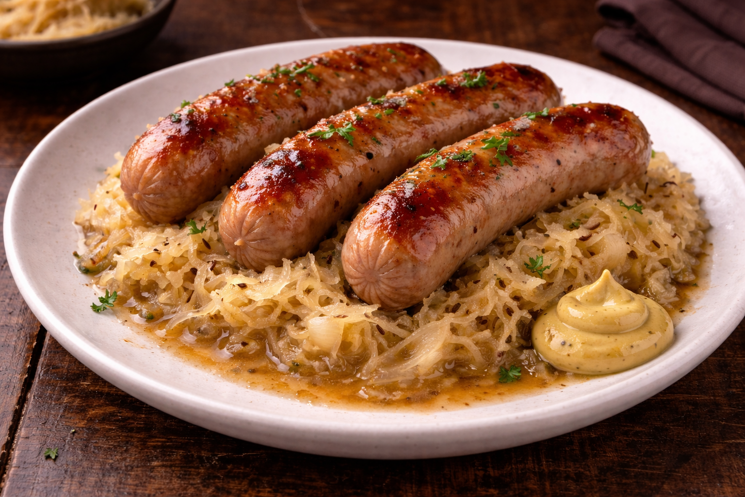 Knackwurst and Sauerkraut