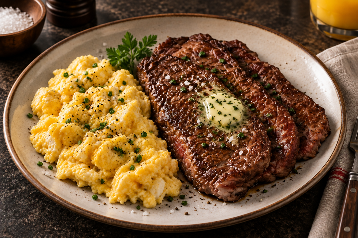 Steak and Eggs for Two