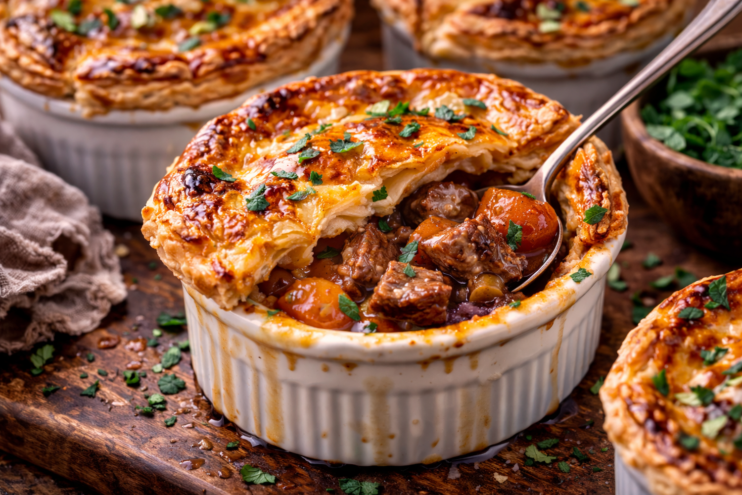 Lamb, Leek and Apricot Pies with Fresh Mint Jelly
