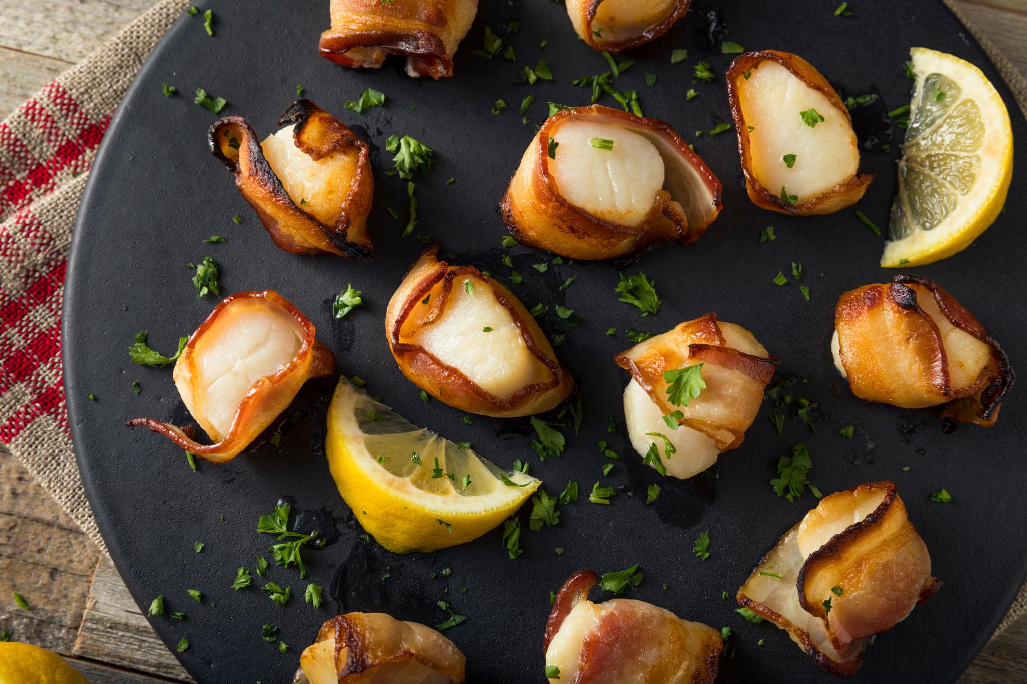 Grilled Bacon-Wrapped Scallops