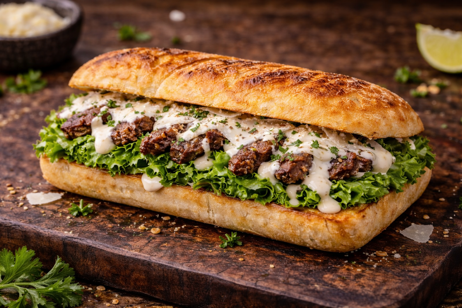 Caesar Steak Sandwiches