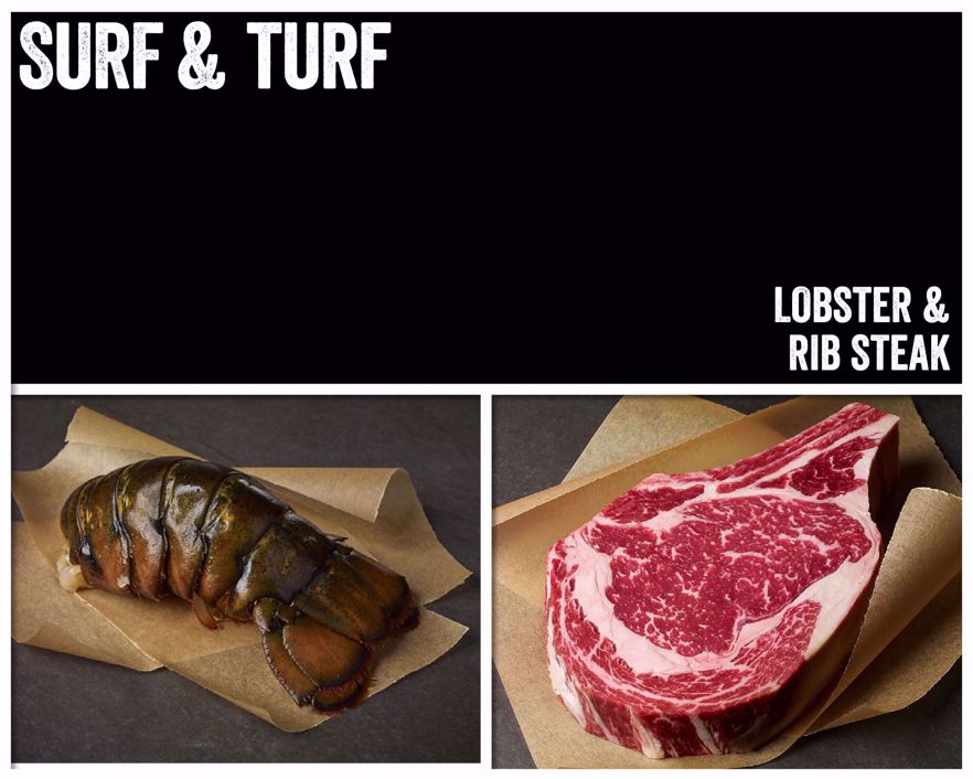 Surf & Turf: Lobster and Rib Steak
