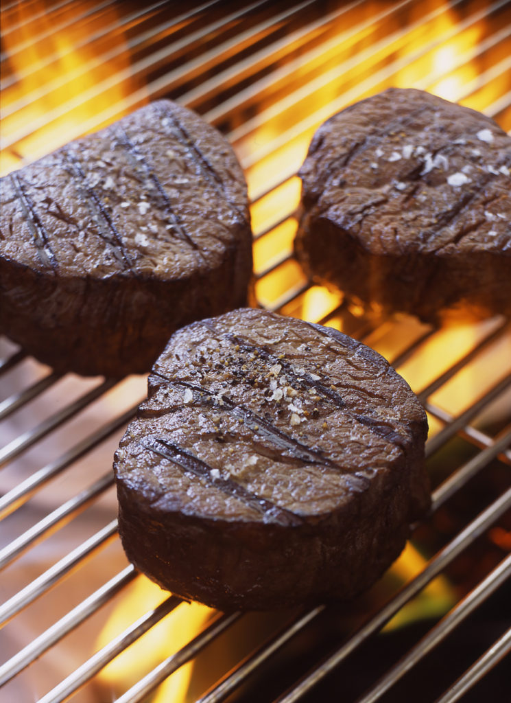 Filets on the grill