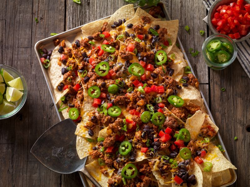 Mexican Style Beef Sausage Nachos